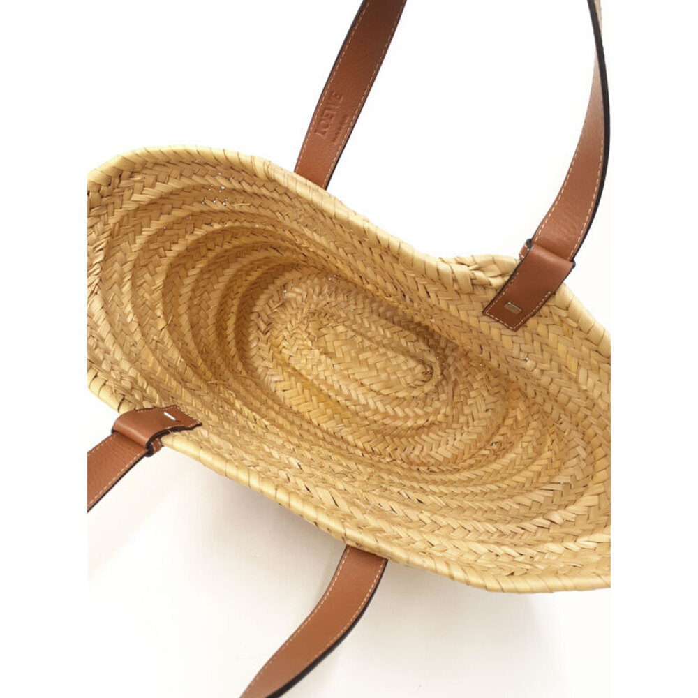 Loewe leather leaf Bag anagram Paula woven Basket calfskin palm Tan Ibiza - Picture 3 of 9